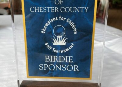 Children's Fund of Chester County Birdie Sponsor Trophy