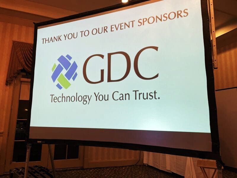 GDC Logo as Sponsor on Screen