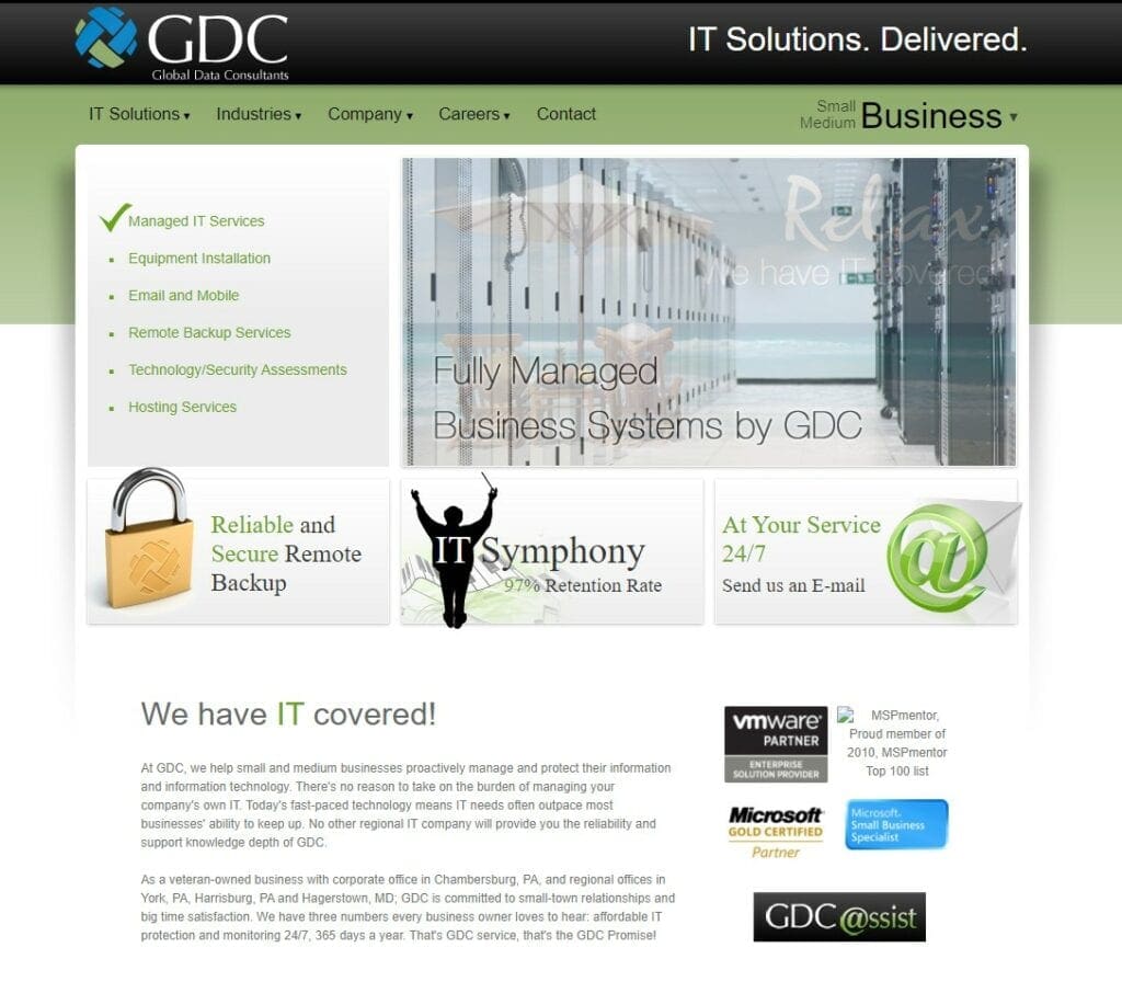 GDC 2011 Website Screenshot