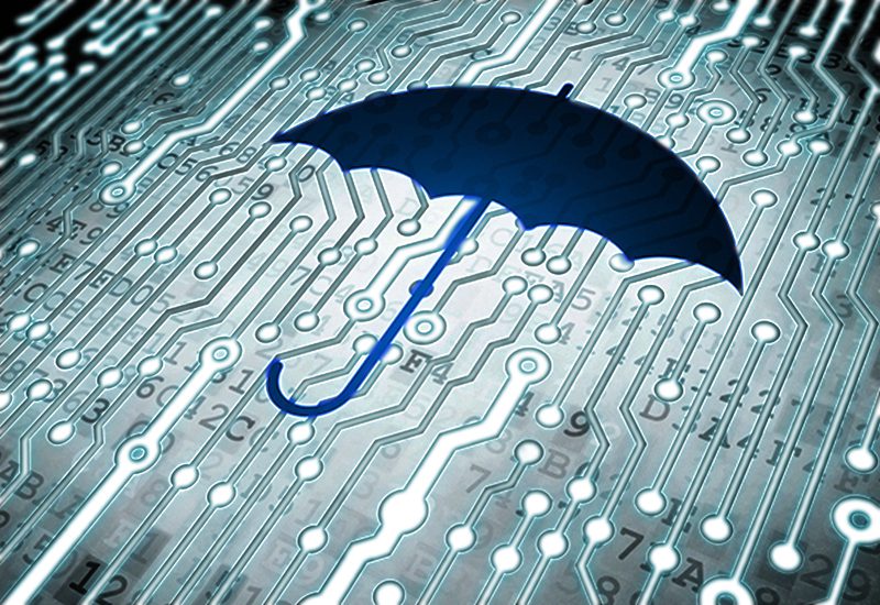 Umbrella protection cyber insurance circuit board