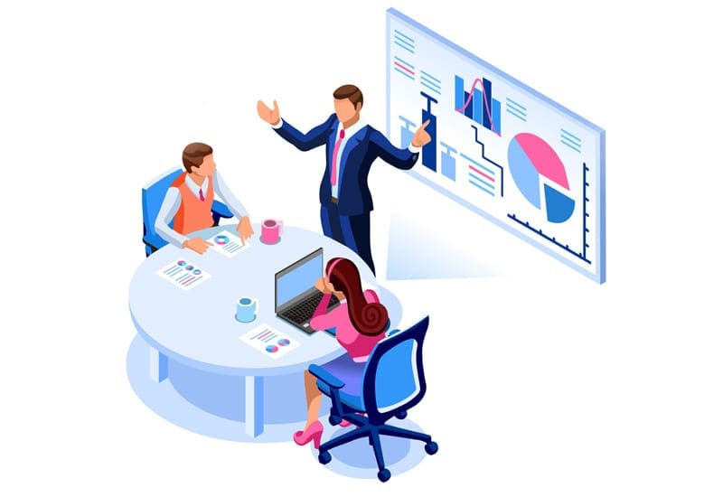 Businessman Consulting Presentation Illustration