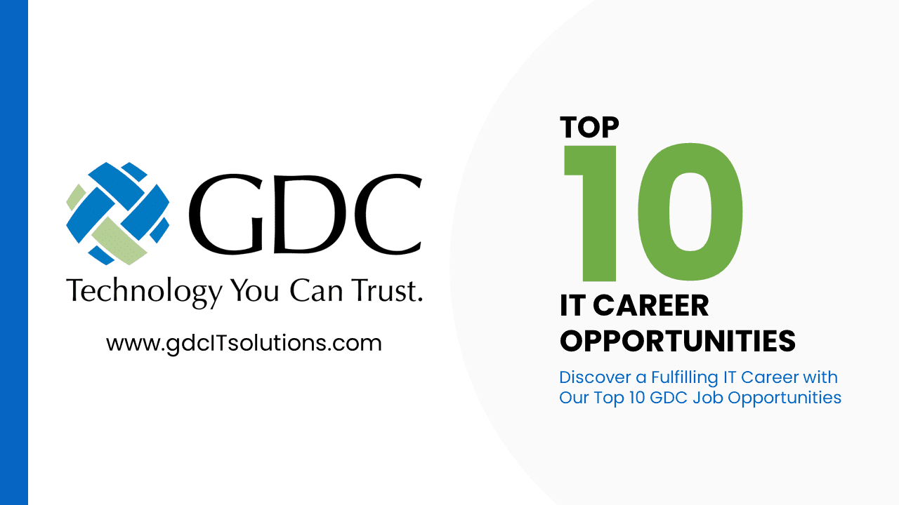 Top 10 IT Career Opportunities - GDC Slide