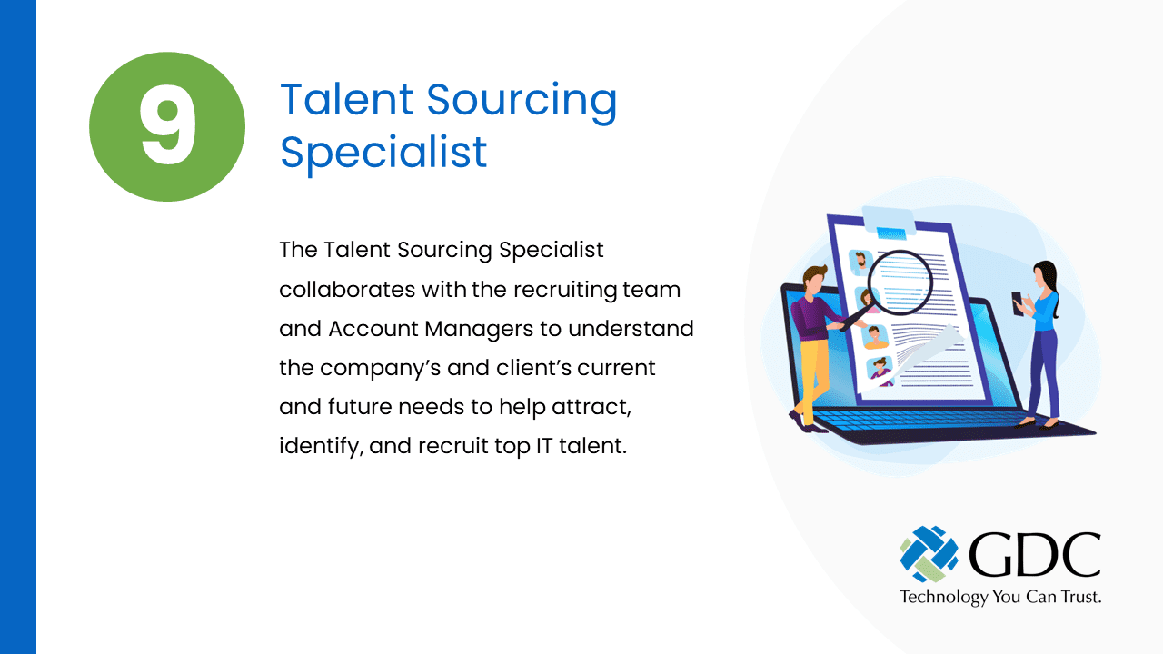 Top 10 IT Career Opportunities - 9 Talent Sourcing Specialist Slide