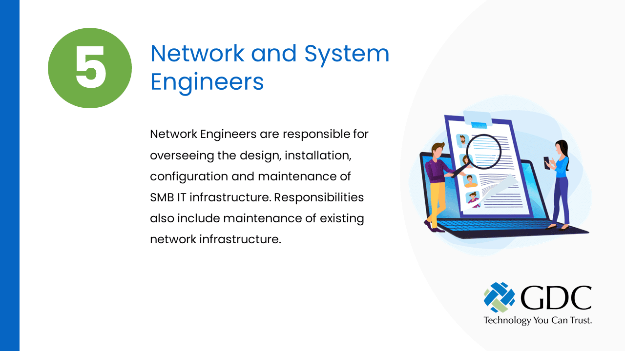 Top 10 IT Career Opportunities - 5 Network and System Engineers Slide