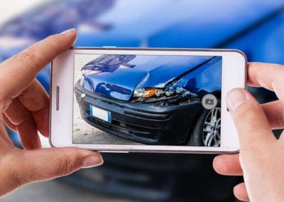 Insurance Photo of Accident on Mobile Device