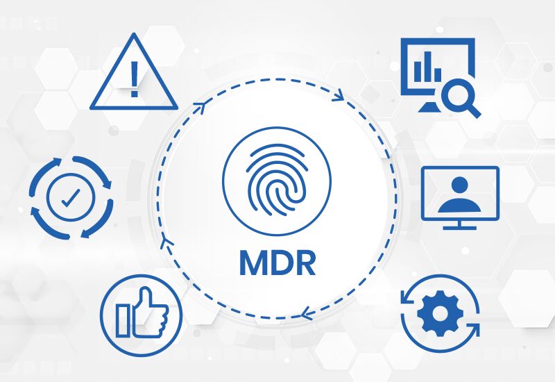 Managed Detection and Response MDR Process with Icons