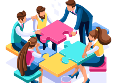 Workforce & Staffing Solutions - Puzzle Concept Illustration