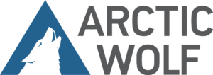 Artic Wolf Cybersecurity Logo with wolf howling